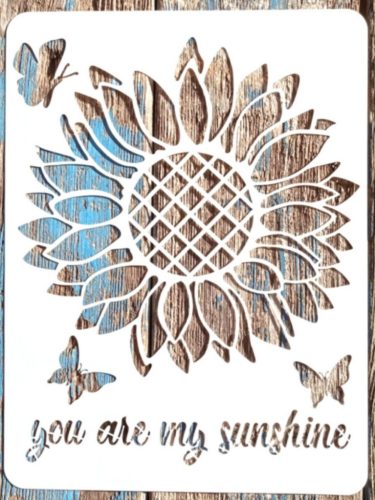 21x30 cm-es napraforgó  DIY sablon műanyag festő stencil  