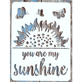   Napraforgó fej műanyag sablon, 21x30 cm-es DIY  festő stencil  