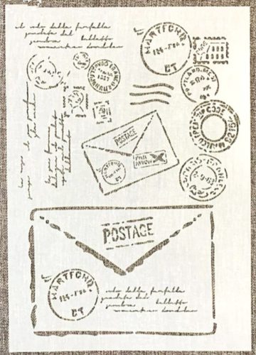 A4  Boríték mintás festő sablon,  21x30cm-es műanyag  DIY stencil  