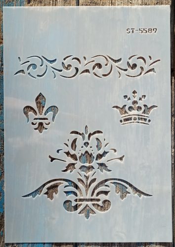 Barokk mintás sablon, stencil ST 5589