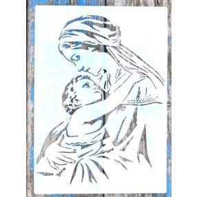   Szűzmária  festő  sablon, A4 21x30cm-es műanyag  DIY stencil