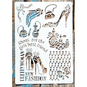   A4  Magas sarkús parfümös DIY sablon, műanyag festő stencil 