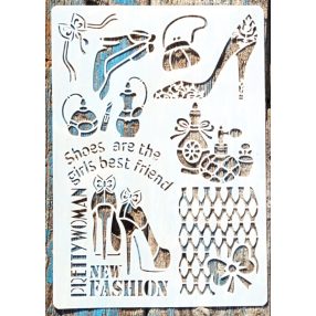   A4  Magas sarkús parfümös DIY sablon, műanyag festő stencil 