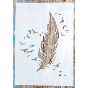 Tollas  madaras műanyag sablon, DIY stencil 