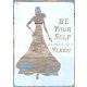 A4  Be your self egész női alak DIY sablon műanyag festő stencil