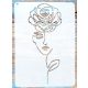  A4 Rózsa női arccal sablon , 21x30cm-es DIY stencil