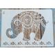 Elefántos mandala műanyag sablon DIY festő stencil