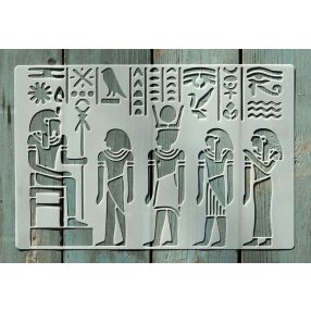    fáraó mintás DIY sablon 21x30cm-es műanyag festő  stencil