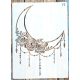 Holdas rózsás festő sablon 21x30cm-es műanyag DIY stencil