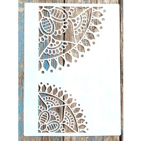    negyed mandalás   festő sablon 21x30cm-es műanyag DIY stencil