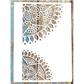    negyed mandalás   festő sablon 21x30cm-es műanyag DIY stencil