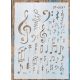 Hangjegyes DIY sablon,  műanyag 21x30cm-es festő stencil ST 5217