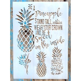 A4 Ananászos DIY sablon műanyag  stencil