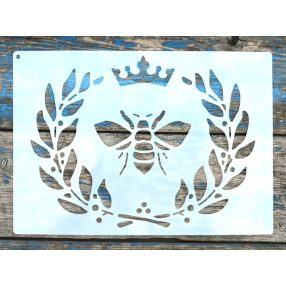 Méh koronás sablon , stencil