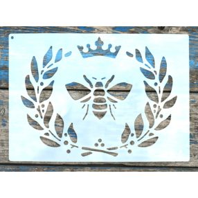 Méh koronás sablon , stencil