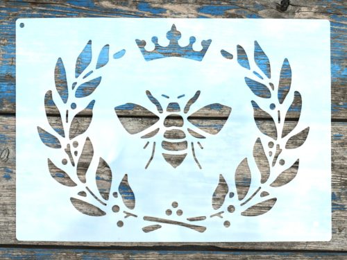 Méh koronás sablon , stencil