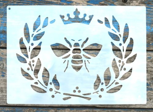 Méh koronás sablon , stencil