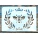 Méh koronás sablon , stencil