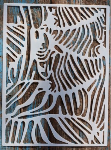  textúra mintás műanyag festő sablon DIY stencil