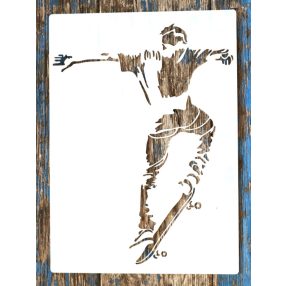   gördeszkás DIY  sablon  műanyag stencil A4 21x30cm stencil