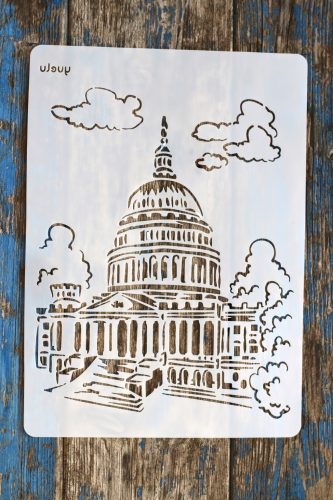 Capitolium épülete  DIY sablon műanyag  festő stencil