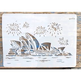 Sidney Operaház,  épület  DIY sablon , műanyag stencil