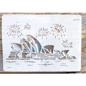 Sidney Operaház,  épület  DIY sablon , műanyag stencil