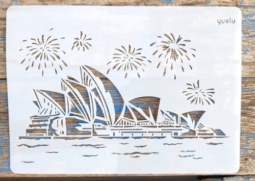 Sidney Operaház,  épület  DIY sablon , műanyag stencil