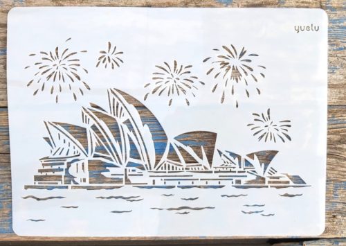 Sidney Operaház,  épület  DIY sablon , műanyag stencil