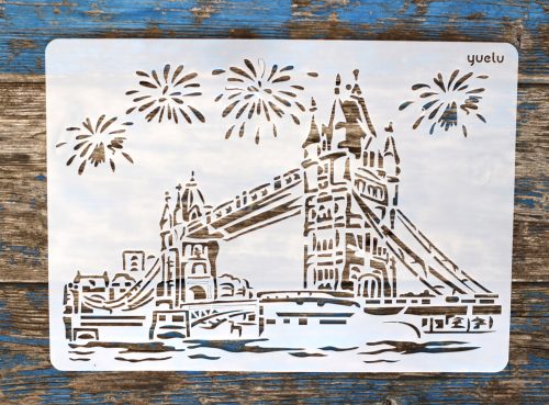Tower Bridge, épület  sablon , stencil