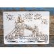 Tower Bridge, épület  műanyag sablon ,A4 21x30cm DIY  stencil