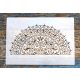 Fél mandala festő sablon , műanyag 21x30cm-es stencil 