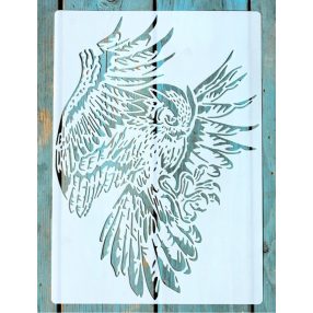 bagoly mintás  műanyag sablon 21x30cm-es stencil