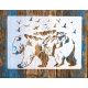 medve festő sablon 21x30cm-es  műanyag  stencil 