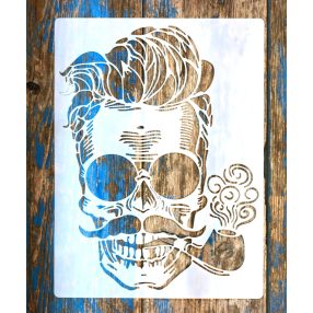 koponya műanyag sablon , 21x30cm-es festő stencil 