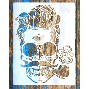 koponya műanyag sablon , 21x30cm-es festő stencil 