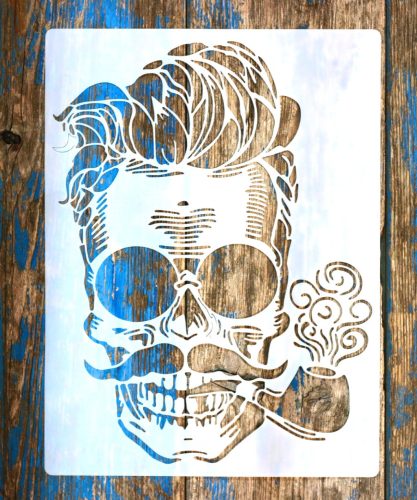 koponya műanyag sablon , 21x30cm-es festő stencil 