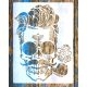 koponya műanyag sablon , 21x30cm-es festő stencil 