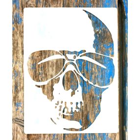 UFO koponya műanyag sablon , stencil 