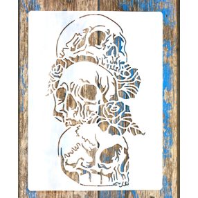 koponya műanyag sablon stencil 