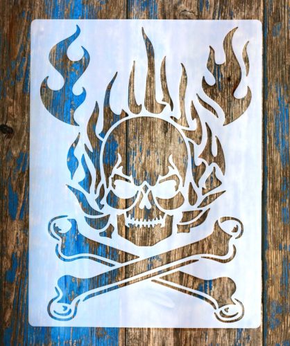 koponya 13 sablon , stencil 