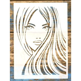 női arc sablon A4 21x30cm festő stencil
