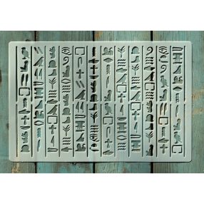   hieroglifák egyiptomi írás sablon  A4 21x30cm festő stencil