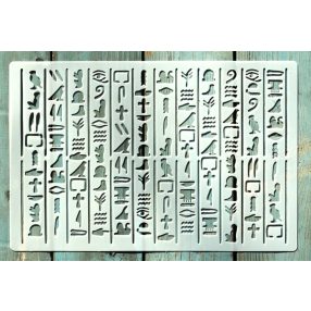   hieroglifák egyiptomi írás sablon  A4 21x30cm festő stencil