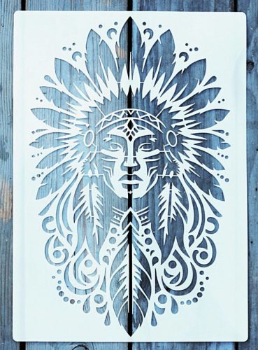 Indián sablon , stencil 