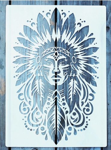 Indián sablon , stencil 