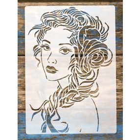 női arc műanyag sablon, DIY festő stencil 