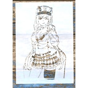 Anime sablon , A4 21x30cm-es műanyag festő stencil
