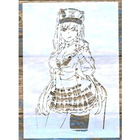 Anime sablon , A4 21x30cm-es műanyag festő stencil