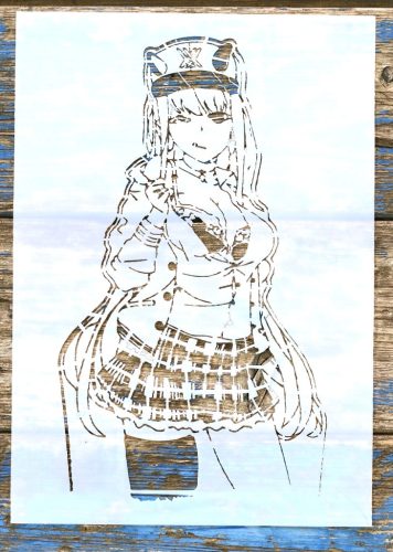 Anime sablon , A4 21x30cm-es műanyag festő stencil